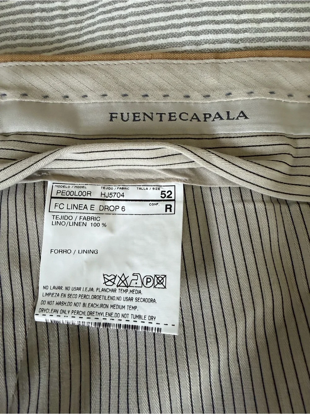 Classic Linen Blend Trousers in Camel